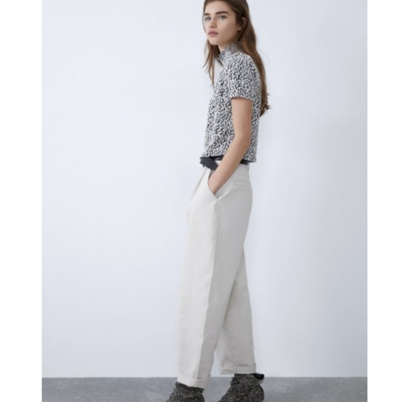 👕ZARA - Animal Print Blouse - Picture 3 of 11